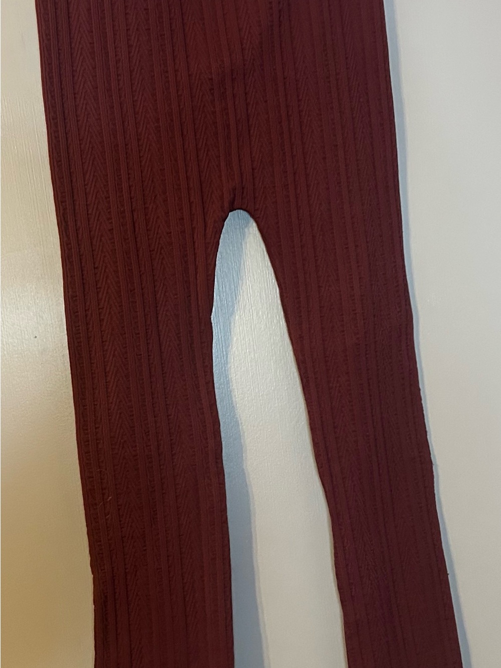 Xhilaration Ribbed Wine Red Kids Leggings Size L/XL Burgundy stretch pants